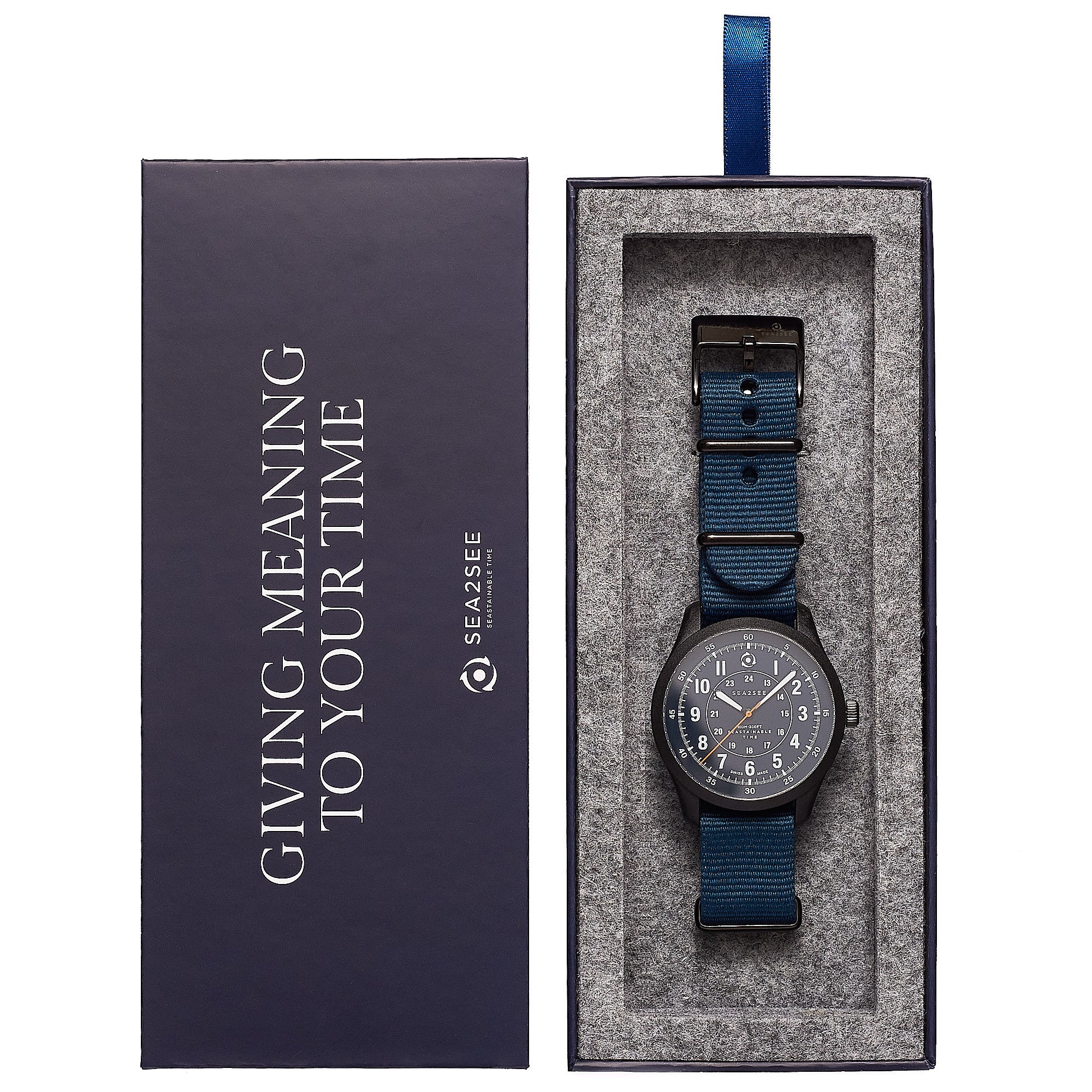 CASE: BLACK | STRAP: NAVY BLUE | DIAL: NAVY BLUE | SIZE: 41 MM