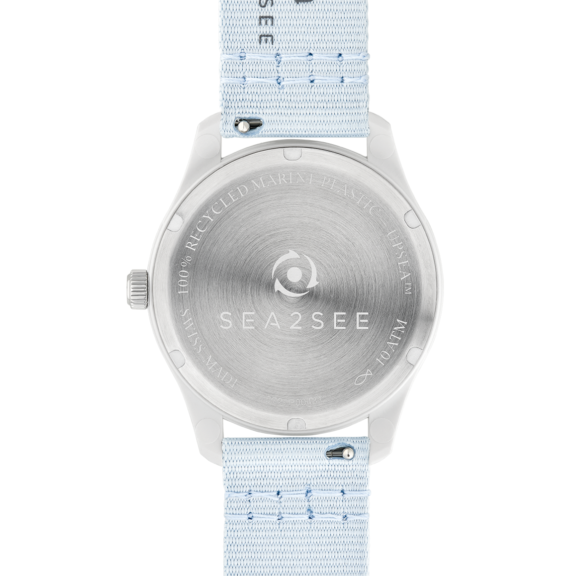 CASE: WHITE | STRAP: LIGHT BLUE | DIAL: LIGHT BLUE | SIZE: 37 MM