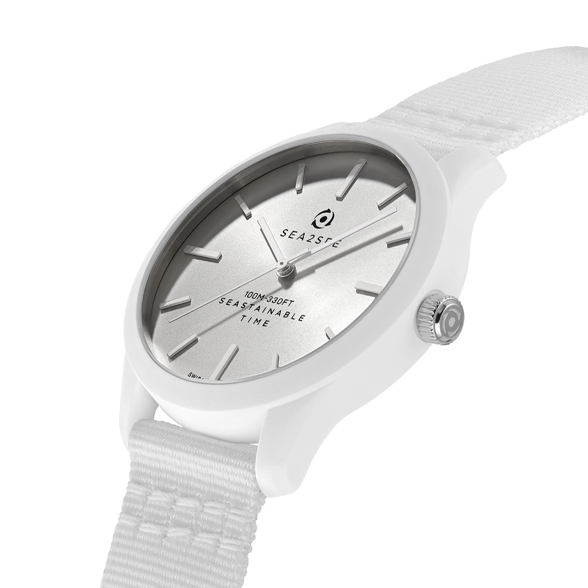 CASE: WHITE | STRAP: WHITE | DIAL: WHITE | SIZE: 37 MM