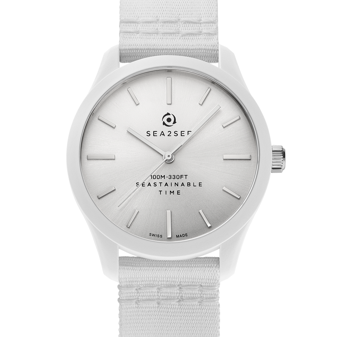 CASE: WHITE | STRAP: WHITE | DIAL: WHITE | SIZE: 37 MM