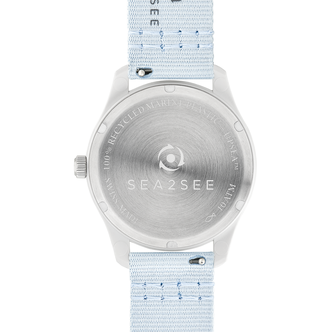 CASE: WHITE | STRAP: LIGHT BLUE | DIAL: WHITE | SIZE: 37 MM