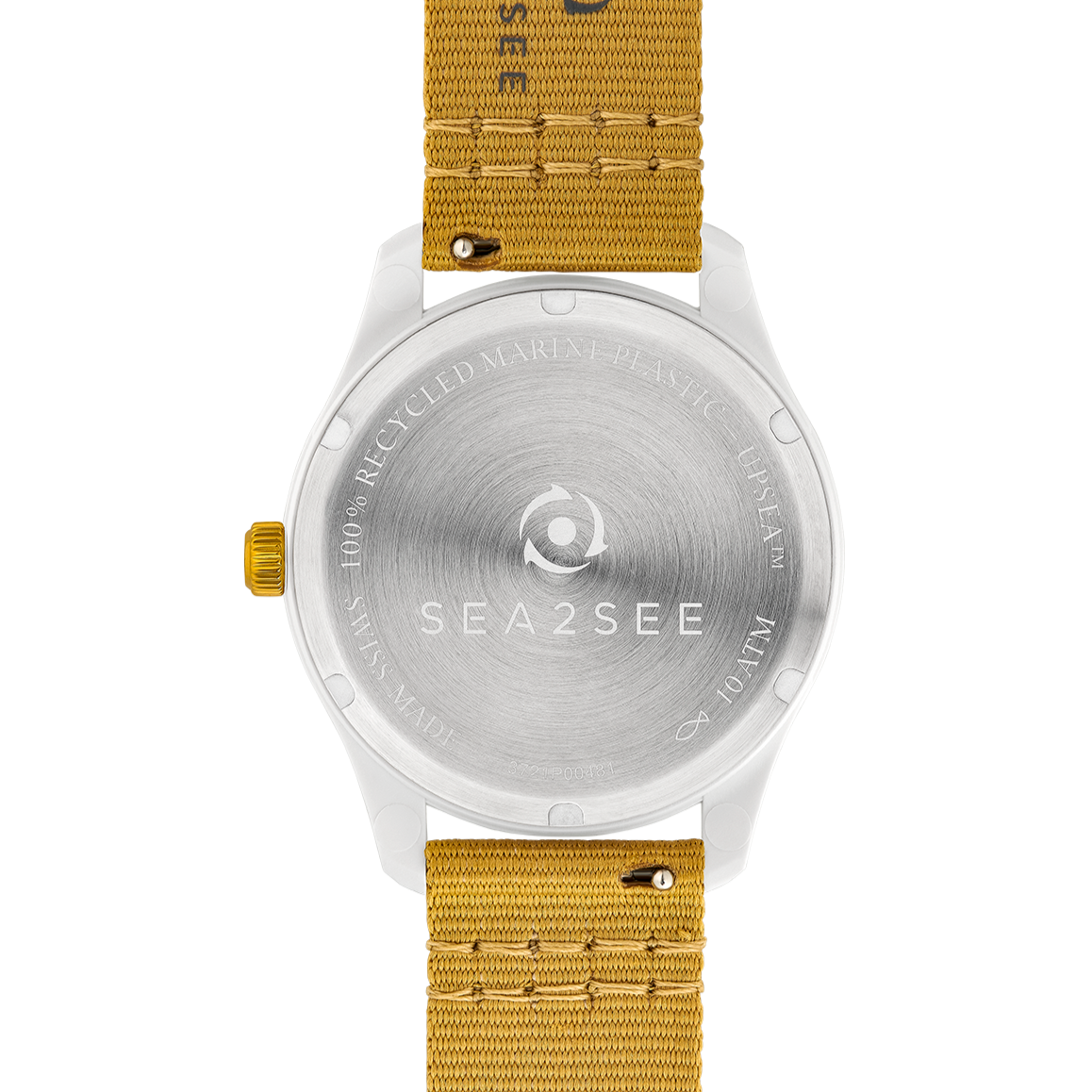 CASE: WHITE | STRAP: GOLD | DIAL: WHITE/GOLD  | SIZE: 37 MM