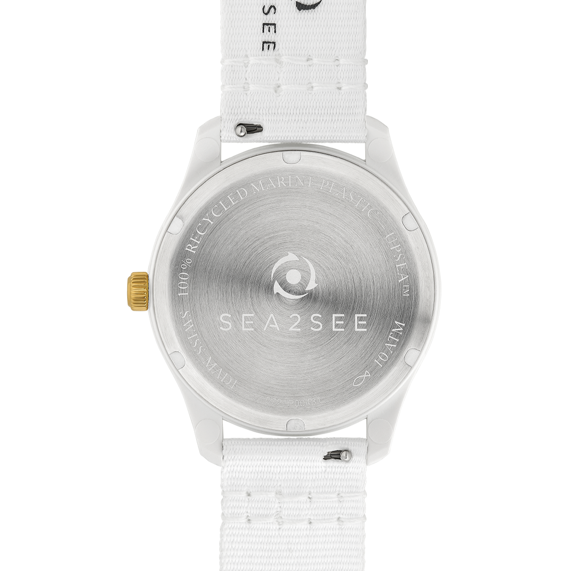 CASE: WHITE | STRAP: WHITE | DIAL: WHITE/GOLD  | SIZE: 37 MM