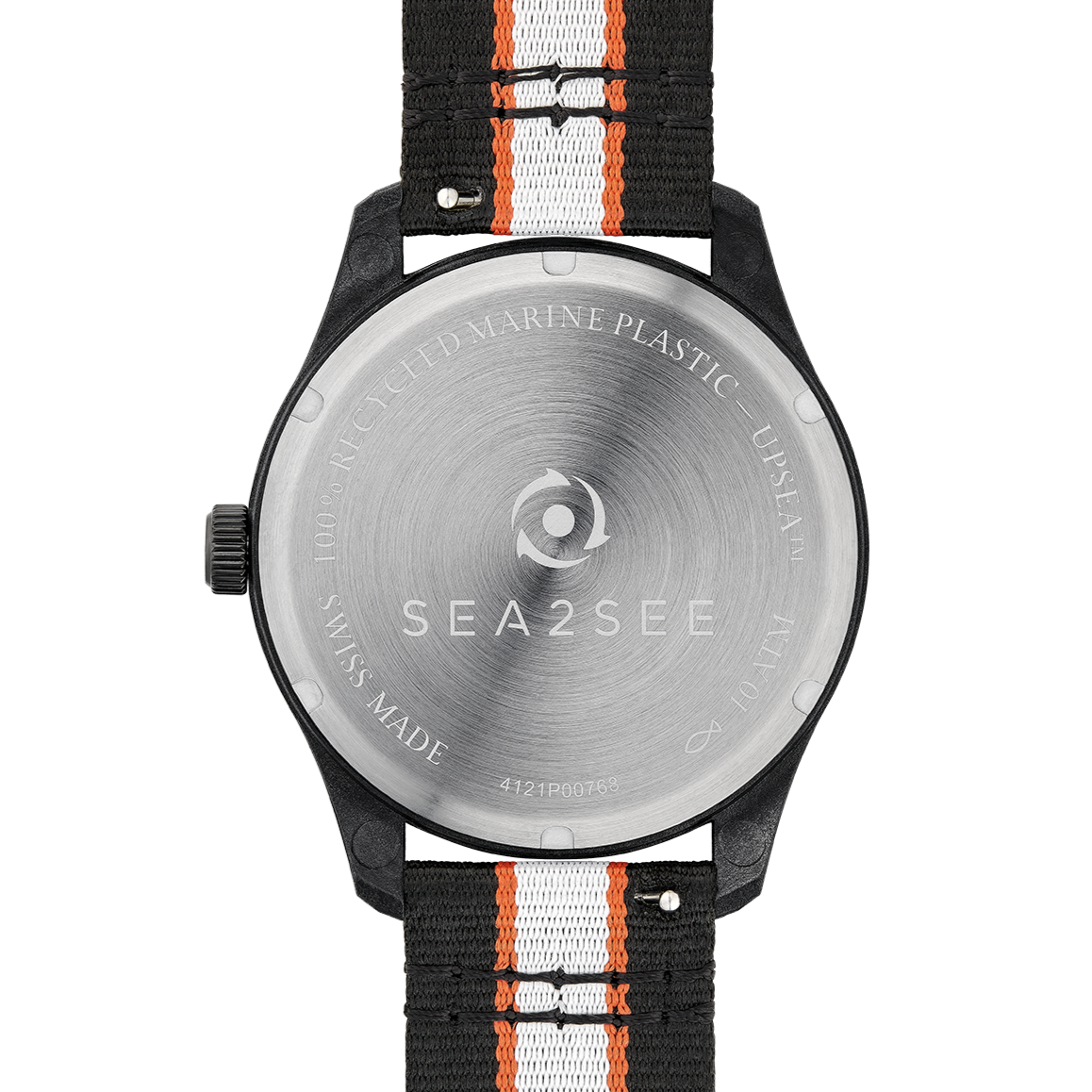 CASE: BLACK | STRAP: BLACK/ORANGE/GREY | DIAL: BLACK | SIZE: 41 MM