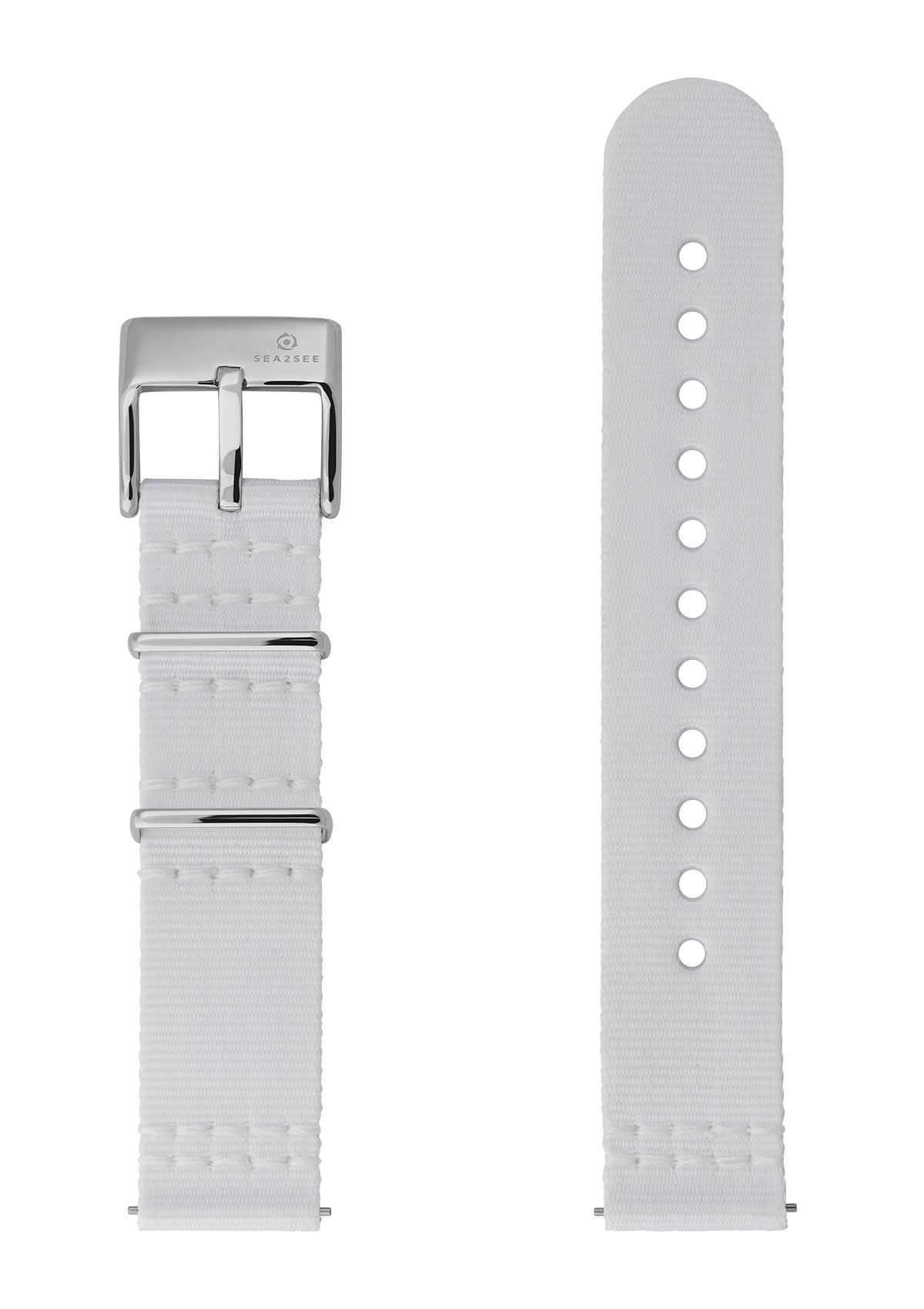 WHITE RECYCLED OCEAN PLASTIC WATCH STRAP