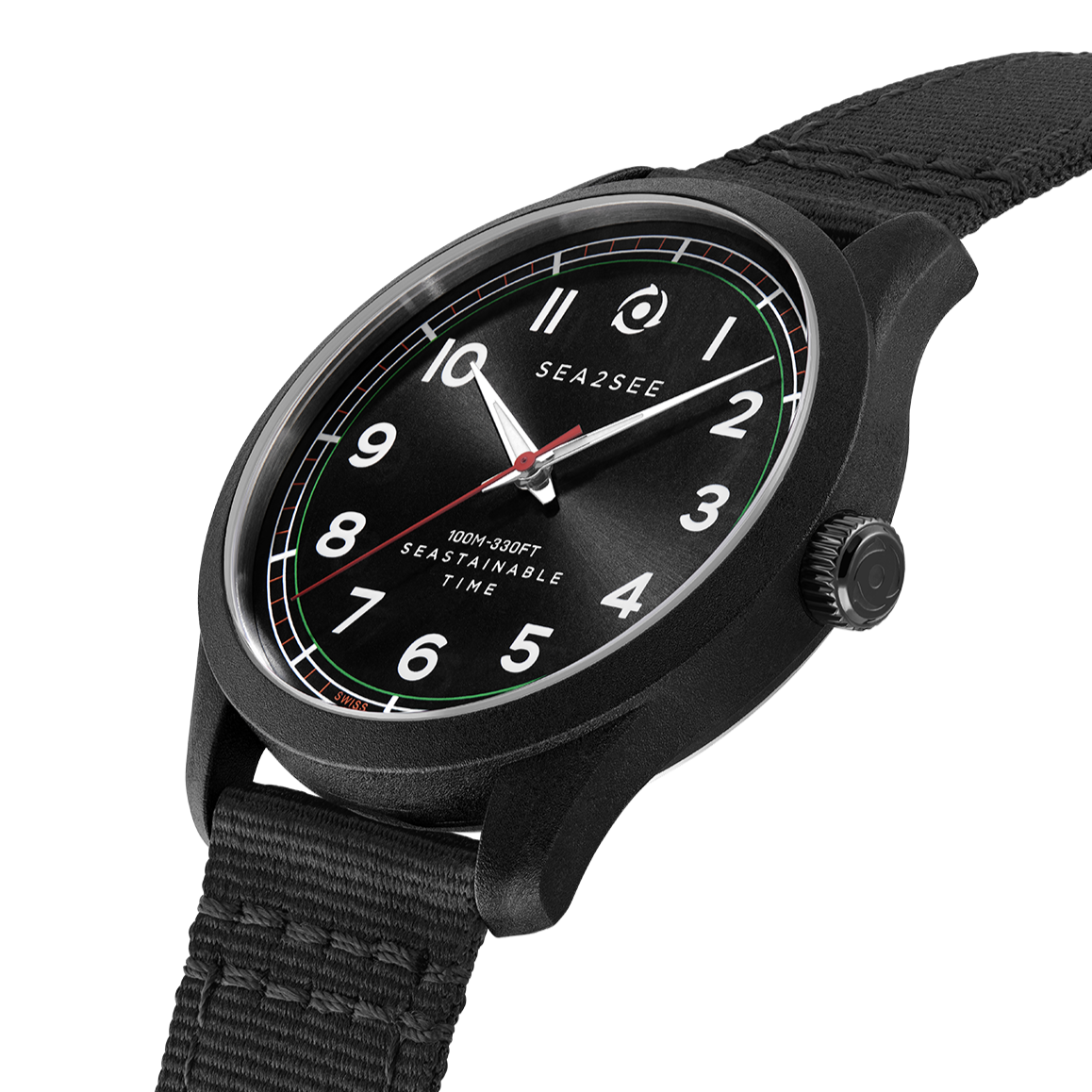 CASE: BLACK | STRAP: BLACK | DIAL: BLACK | SIZE: 41 MM