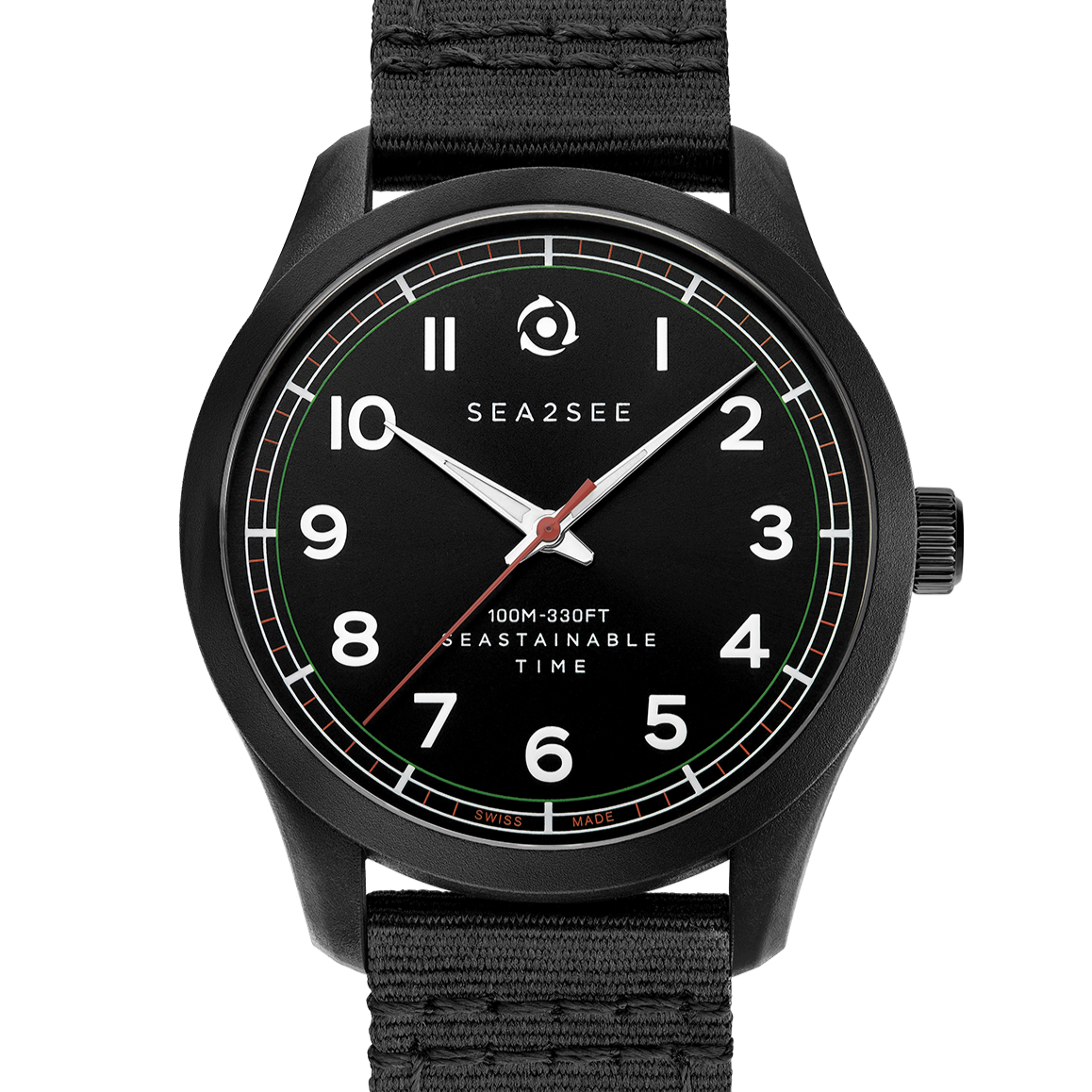 CASE: BLACK | STRAP: BLACK | DIAL: BLACK | SIZE: 41 MM