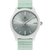 CASE: WHITE | STRAP: LIGHT GREEN | DIAL: LIGHT GREEN | SIZE: 37 MM