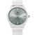 CASE: WHITE | STRAP: WHITE | DIAL: LIGHT GREEN | SIZE: 37 MM