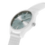 CASE: WHITE | STRAP: WHITE | DIAL: LIGHT GREEN | SIZE: 37 MM