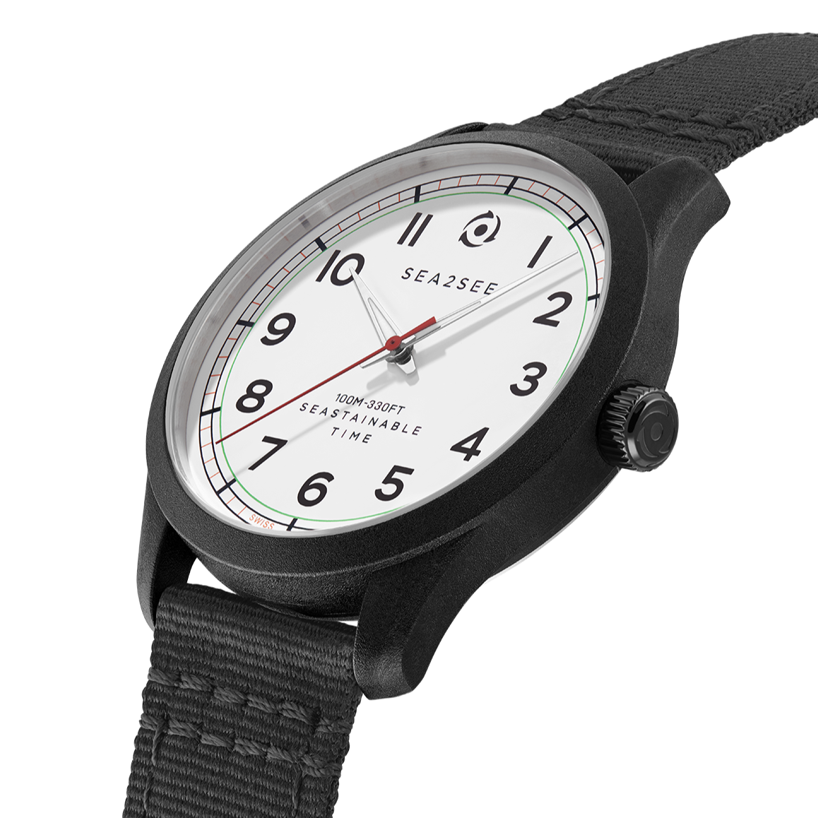 CASE: BLACK | STRAP: BLACK | DIAL: WHITE | SIZE: 41 MM